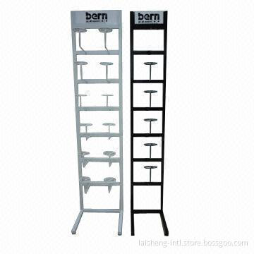 Cap display rack with black powder coating